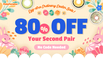 80% Off on your second pair colored contacts