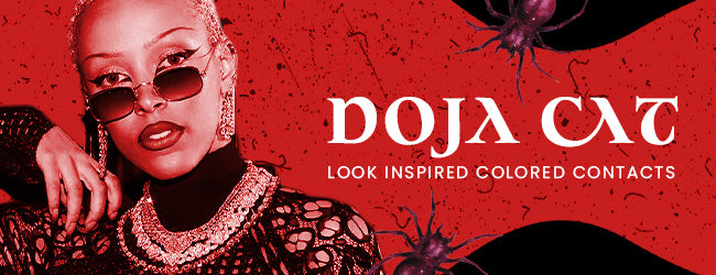 The perfect colored contacts to recreate Doja Cat Creepy Looks