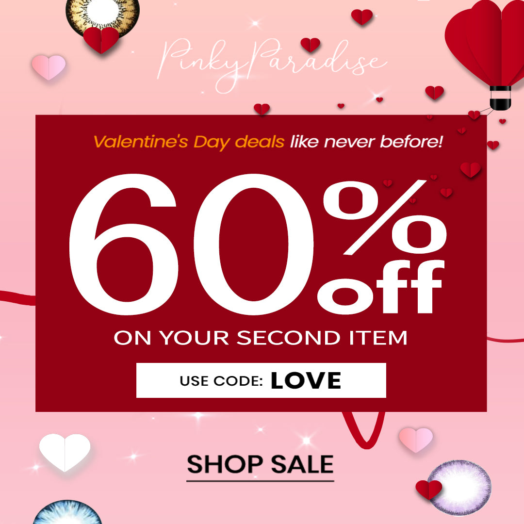V-day Sale: 60% Off your second pair of lenses