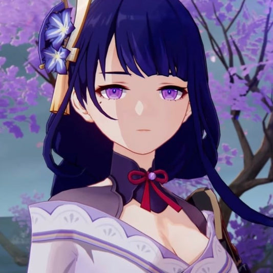 Lentilles de cosplay de Raiden Shogun (Genshin Impact)