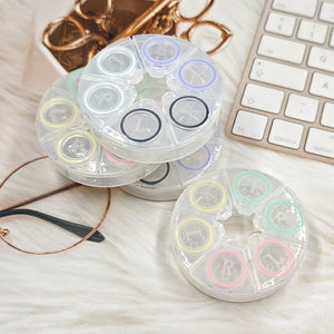 circular transparent lens storage