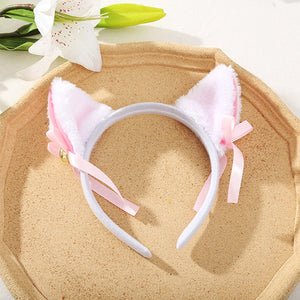 Kawaii for Ear Headband with Bell in white color