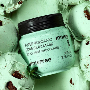 Korean Beauty Innisfree Super Volcanic Pore Clay Mask Cool Mint Chocolate 10-minute wash-off mask