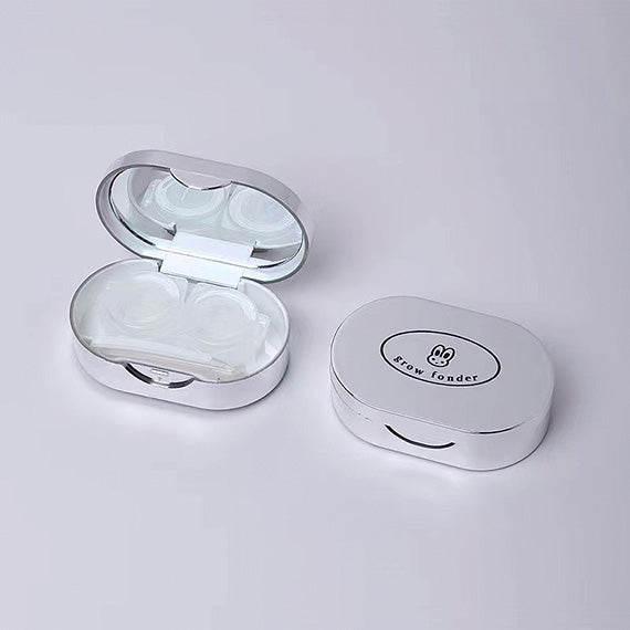 Trendy Reflective Storage Lens case with bunny design 