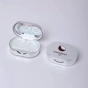 Trendy Reflective Storage Lens case with coconut design