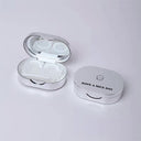 Trendigt Reflekterande Silver Spegel Kontaktlinsfodral