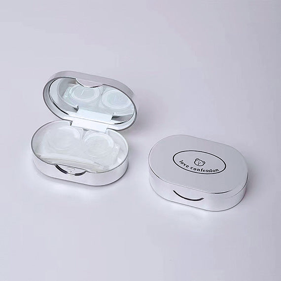 Trendy Reflective Storage Lens case with lying bear design 