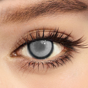Silver colored contact lenses