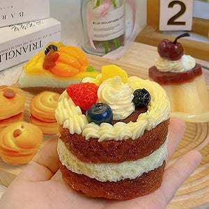 dessert designed Fruitcake Squishy perfect for stress relief
