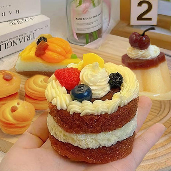 dessert designed Fruitcake Squishy perfect for stress relief