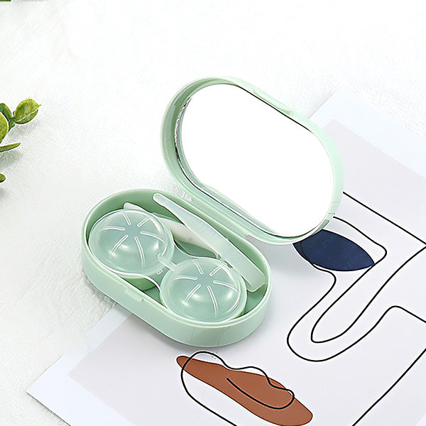 candy green travel contact lens case