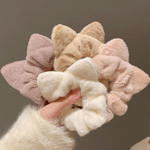 Korean Faux Fur Hair band Rubber Elastic Ring