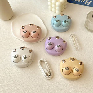 adorable cute cat paw auto contact lens cleaning device 