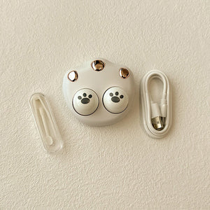 white cute kitty cat paw auto lens cleaning tool