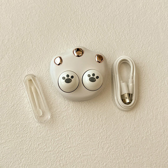 white cute kitty cat paw auto lens cleaning tool