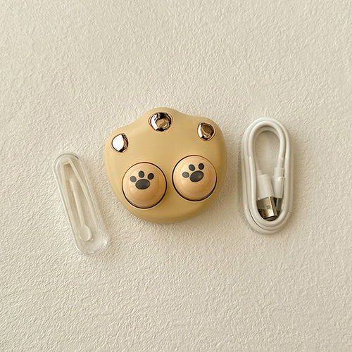 yellow Cat-inspired design ultrasonic contact lens cleaner