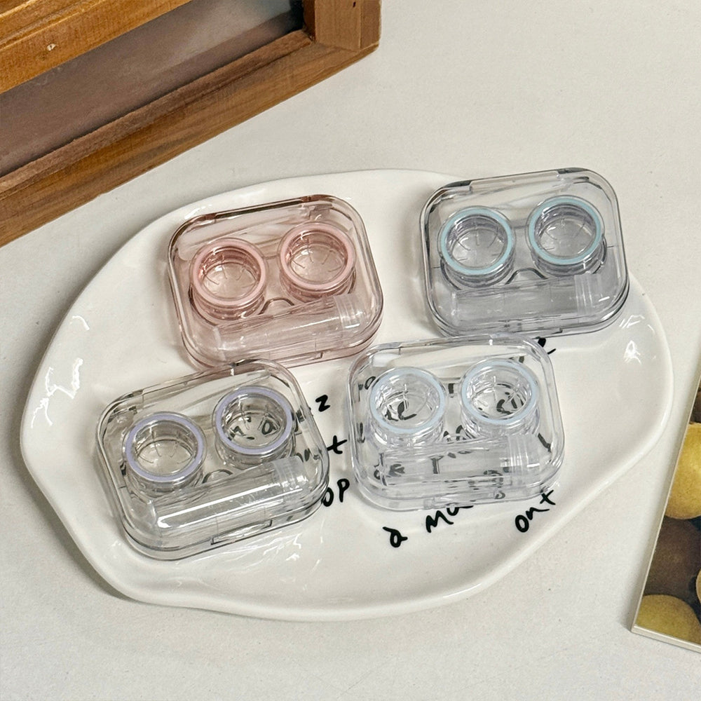 clear travel contact lens case