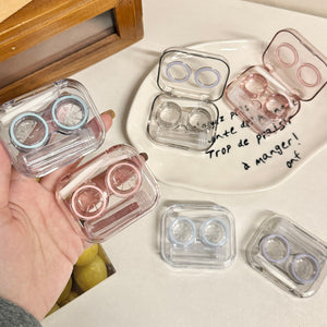 clear travel contact lens case