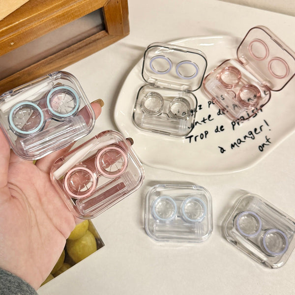 clear travel contact lens case