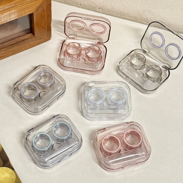 transparent lens storing container