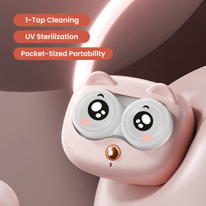 pocket friendly USB Rechargeable Cat design Contact Lens Cleaner 