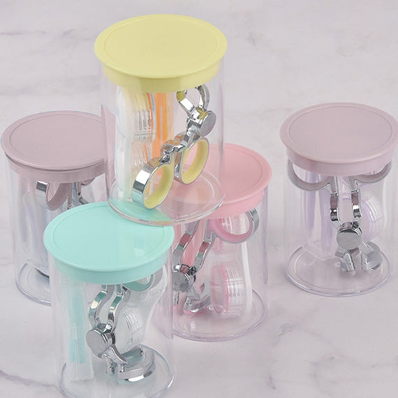 Ergonomic contact lens applicator tool for steady eyelid hold