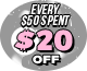 $20 OFF for every $50