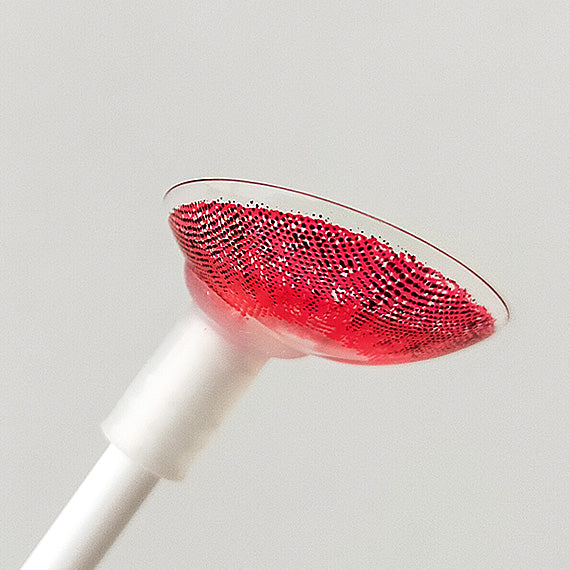 vivid red mini sclera contacts for Halloween