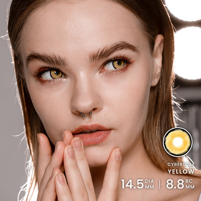 Princess Pinky Cyberdoll Yellow Contact Lenses