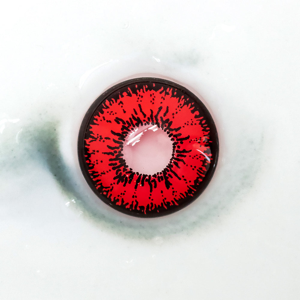 Princess Pinky Dolly Plus Red Mini Sclera Contact Lenses for Cosplay, Halloween & Costume