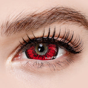 Princess Pinky Dolly Plus Red Mini Sclera Contact Lenses for Cosplay, Halloween & Costume