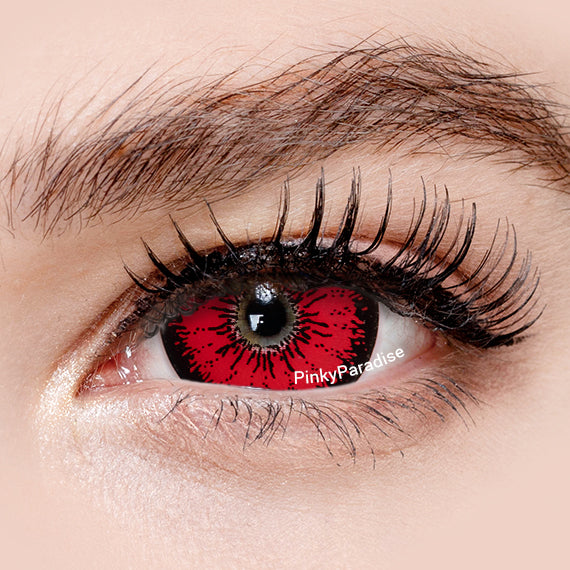 Princess Pinky Dolly Plus Red Mini Sclera Contact Lenses for Cosplay, Halloween & Costume (Pro)