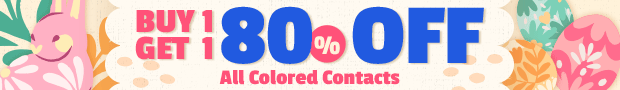80% Off on your second pair colored contacts.