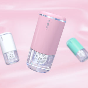 Minimalist cylindrical design of eyekan ultrasonic contact lens cleaner