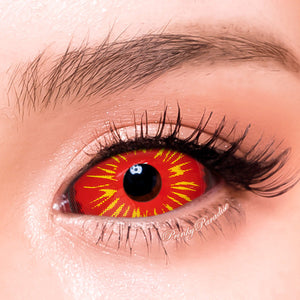 Princess Pinky Fiery Red Sclera Contact Lenses for Cosplay, Halloween & Costume