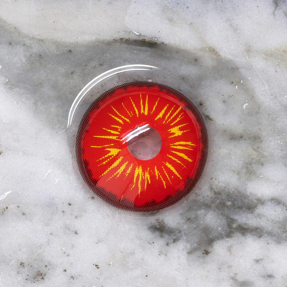 Princess Pinky Fiery Red Sclera Contact Lenses for Cosplay, Halloween & Costume
