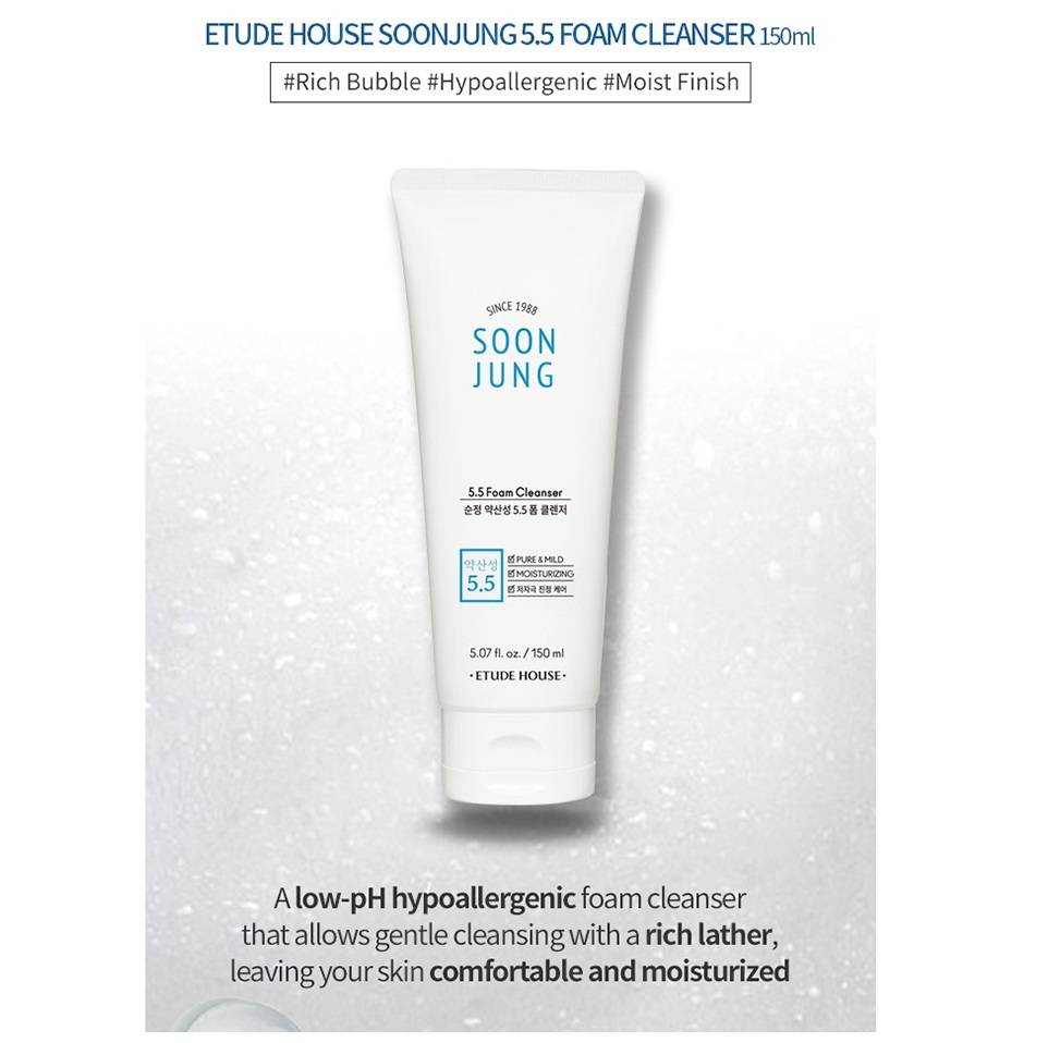 Etude House Soon Jung pH 5.5 Foam Cleanser