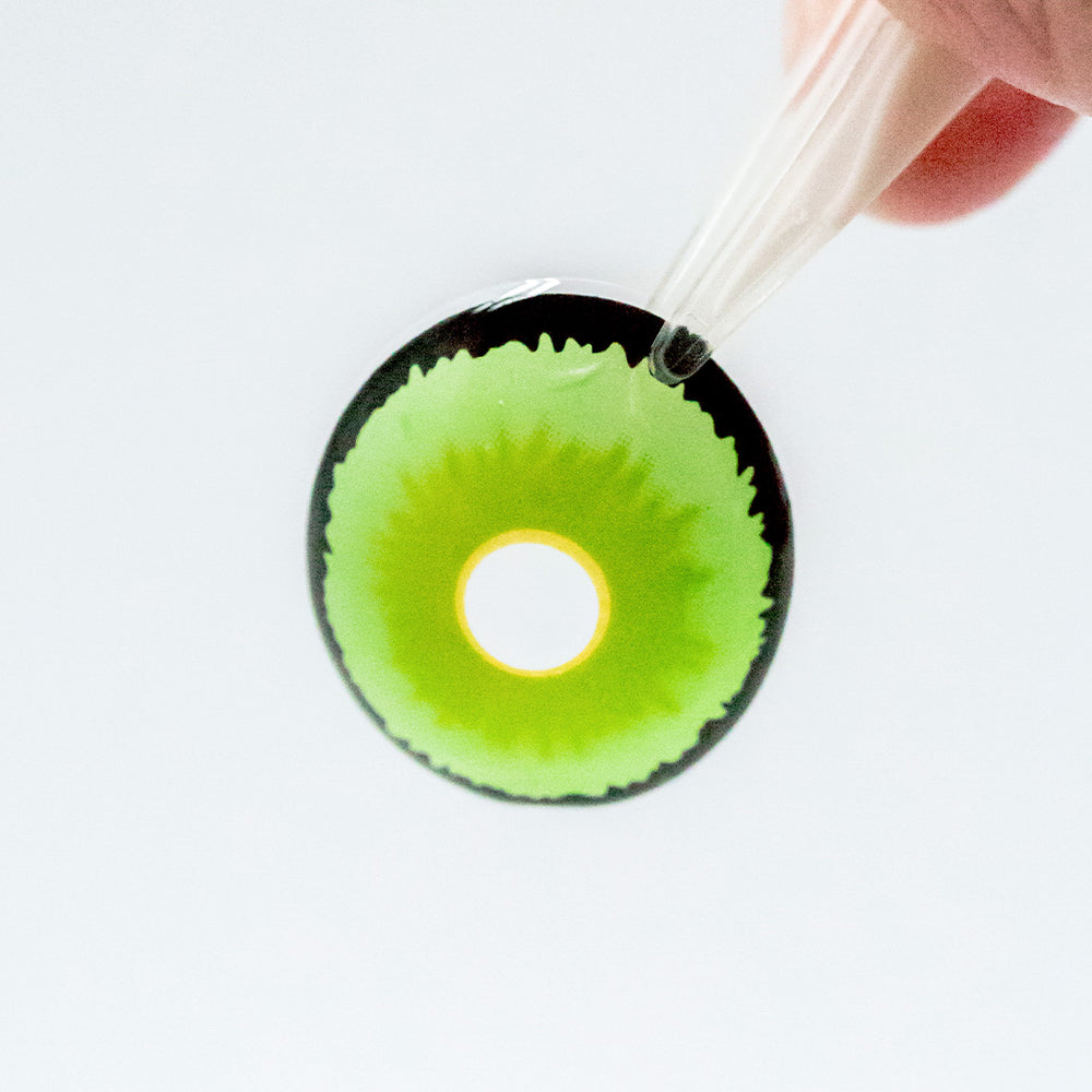 Princess Pinky Green Scar Sclera Contact Lenses for Cosplay, Halloween & Costume