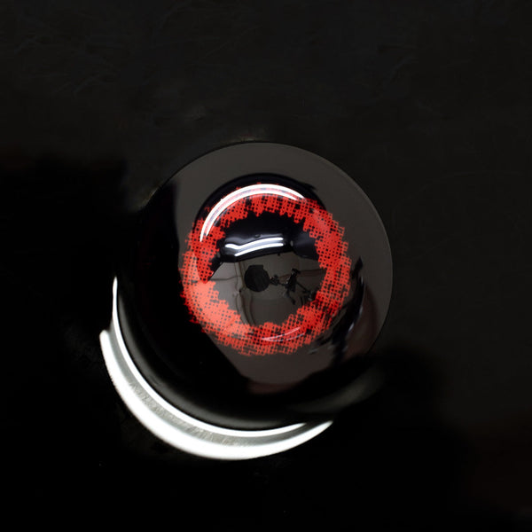 sclera lenses black red