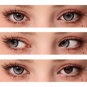 Horizon Grey Colored Contact Lenses close-up in dark misty grey with highlights