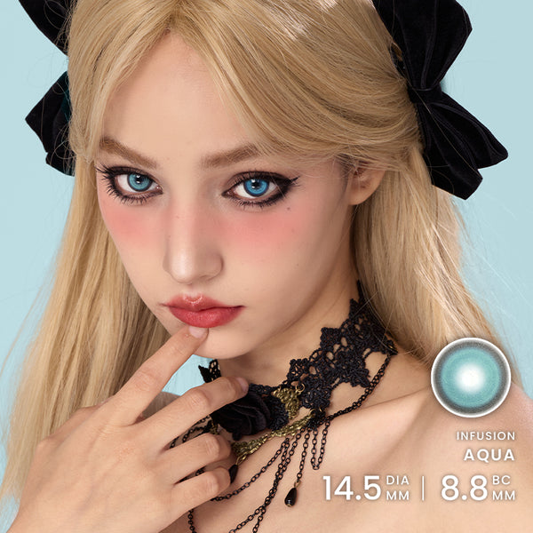 aqua colored lenses