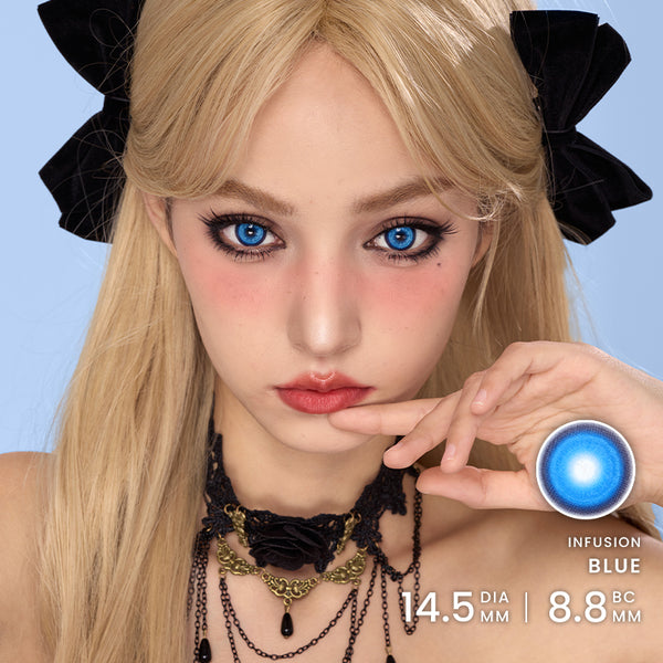 bright blue lenses