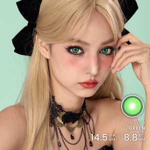 bright green contacts