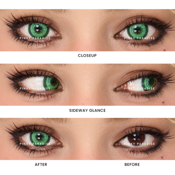 green contacts bright