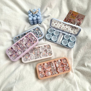 Cute pastel contact lens storage case for anime and cosplay fans