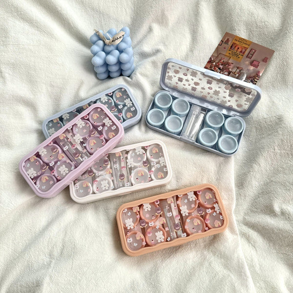 Cute pastel contact lens storage case for anime and cosplay fans