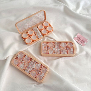 peachy orange aesthetic contact lens organizer for daily and cosplay wear