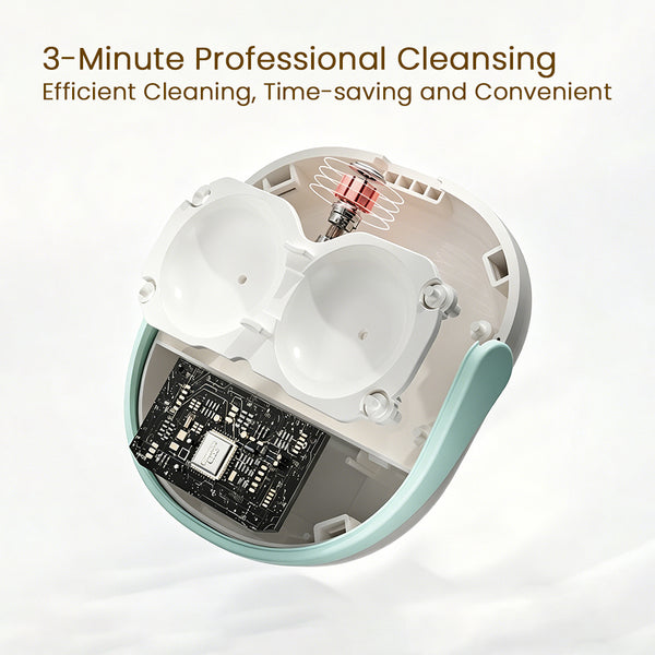 ultrasonic rechargeable contact lens cleaner