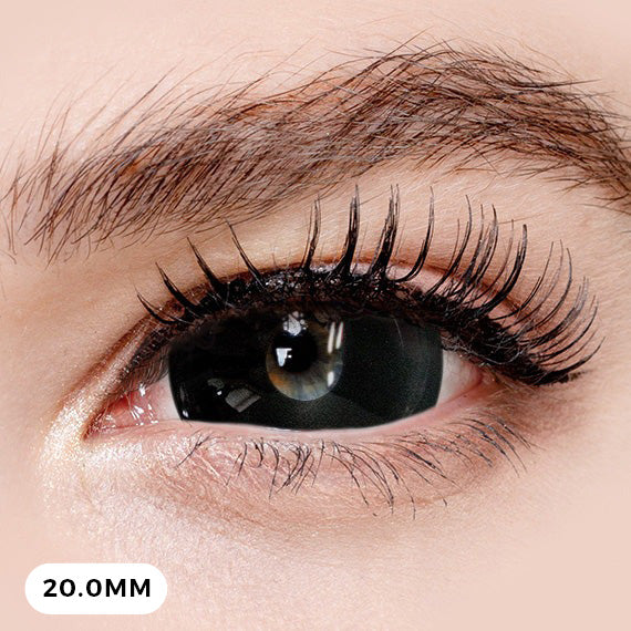 Princess Pinky Mid Black Sclera Contact Lenses for Cosplay, Halloween & Costume