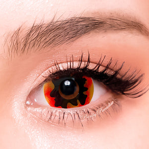 Princess Pinky Lava Burst Mini Sclera Contact Lenses for Cosplay, Halloween & Costume
